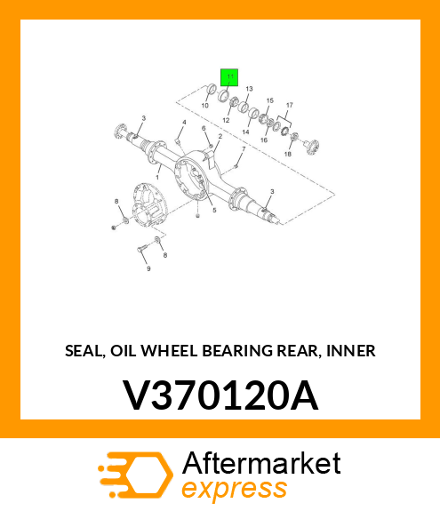 SEAL, OIL WHEEL BEARING REAR, INNER V370120A