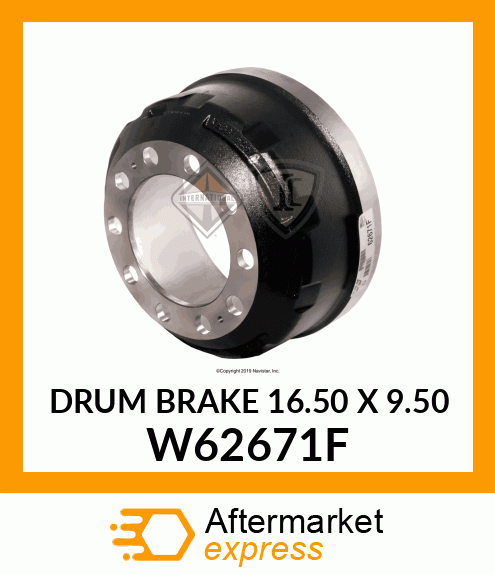 DRUM BRAKE 16.50 X 9.50 W62671F