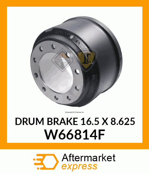 DRUM BRAKE 16.5 X 8.625 W66814F