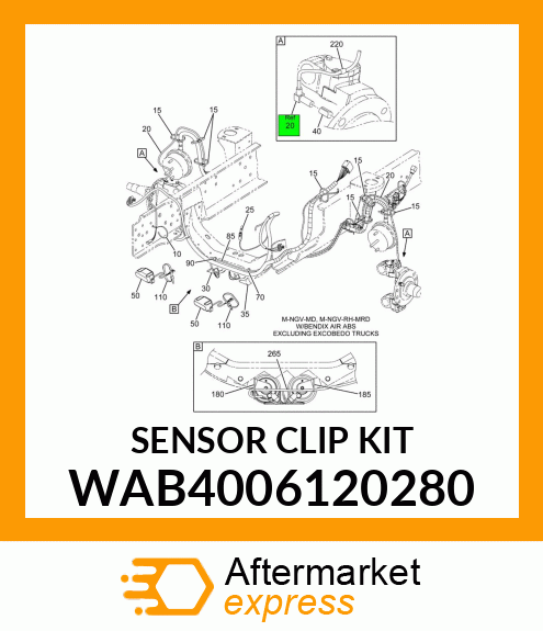 SENSOR CLIP KIT WAB4006120280