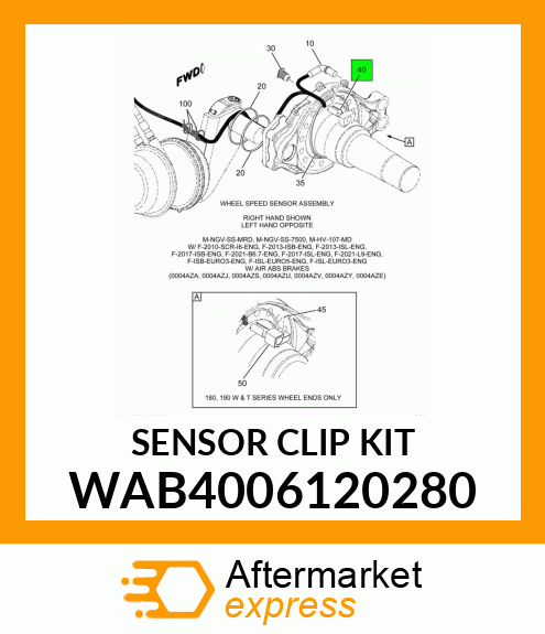 SENSOR CLIP KIT WAB4006120280