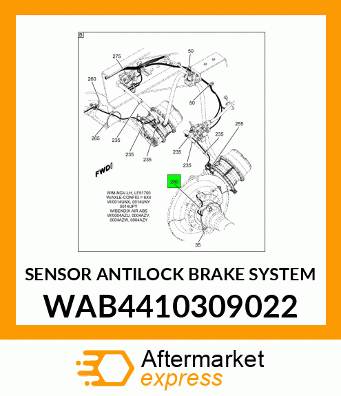SENSOR ANTILOCK BRAKE SYSTEM WAB4410309022