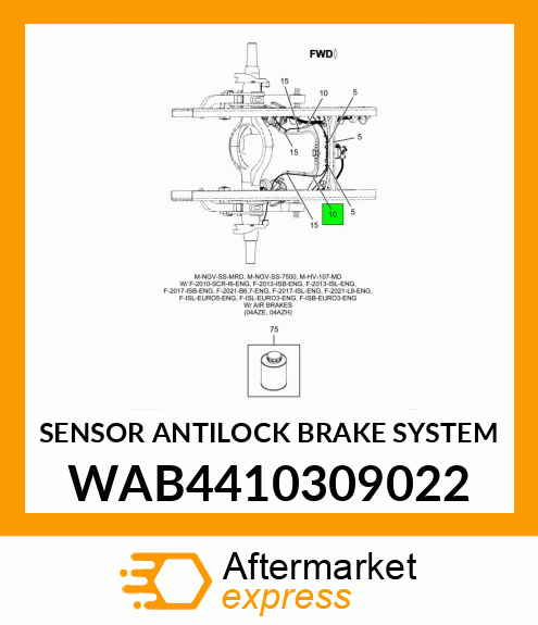 SENSOR ANTILOCK BRAKE SYSTEM WAB4410309022