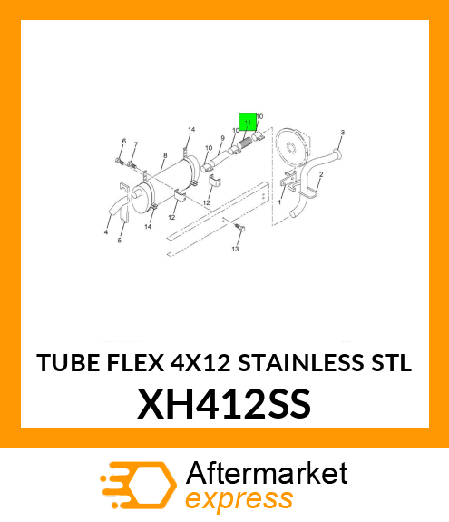 TUBE FLEX 4X12 STAINLESS STL XH412SS