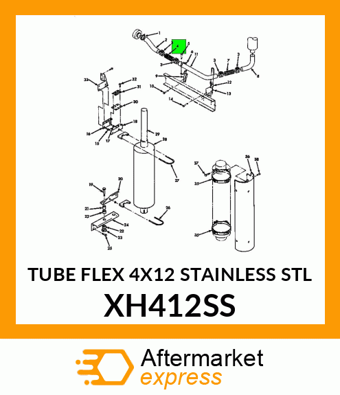 TUBE FLEX 4X12 STAINLESS STL XH412SS