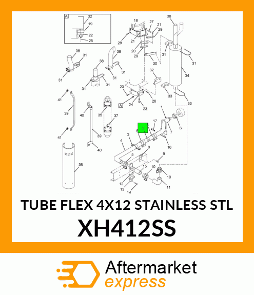 TUBE FLEX 4X12 STAINLESS STL XH412SS