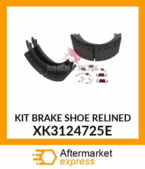 KIT BRAKE SHOE RELINED XK3124725E