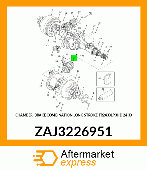 CHAMBER, BRAKE COMBINATION LONG STROKE TR2430LP3HD 24 30 ZAJ3226951