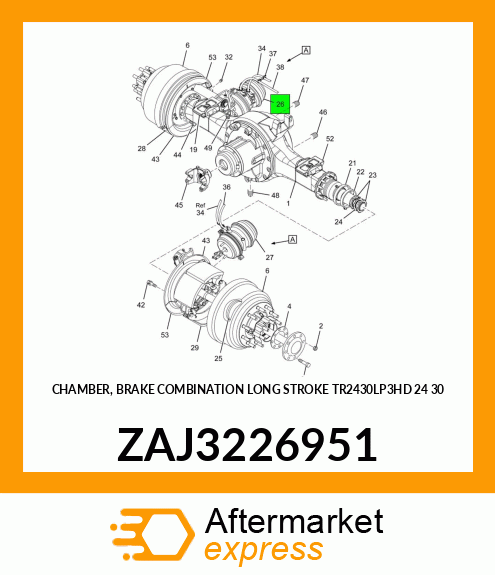 CHAMBER, BRAKE COMBINATION LONG STROKE TR2430LP3HD 24 30 ZAJ3226951