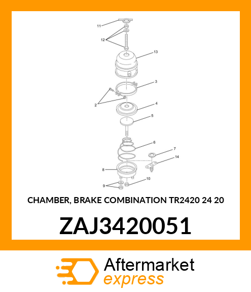 CHAMBER, BRAKE COMBINATION TR2420 24 20 ZAJ3420051