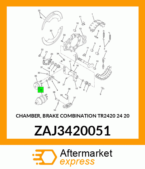 CHAMBER, BRAKE COMBINATION TR2420 24 20 ZAJ3420051