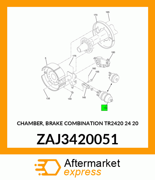 CHAMBER, BRAKE COMBINATION TR2420 24 20 ZAJ3420051