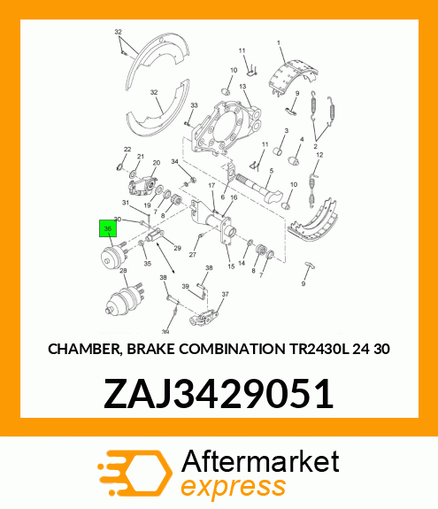 CHAMBER, BRAKE COMBINATION TR2430L 24 30 ZAJ3429051