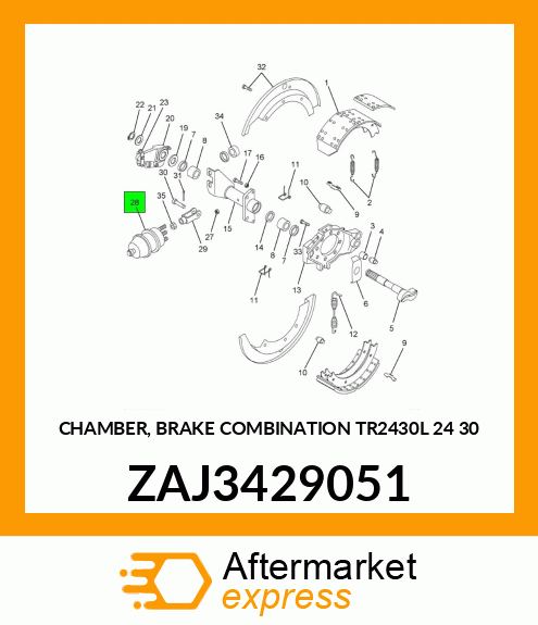 CHAMBER, BRAKE COMBINATION TR2430L 24 30 ZAJ3429051