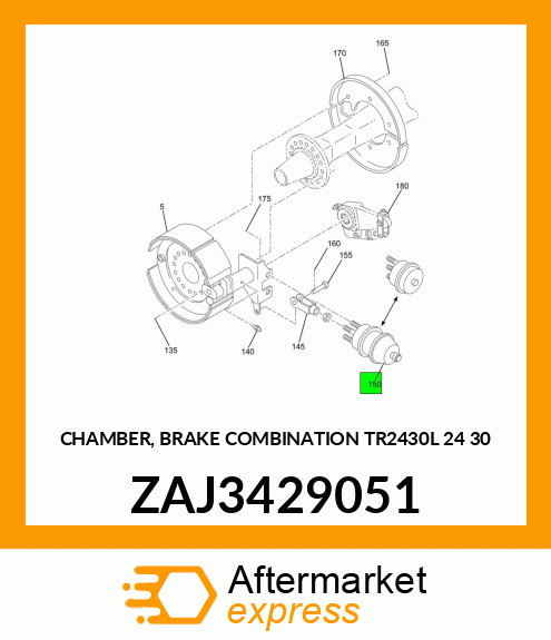 CHAMBER, BRAKE COMBINATION TR2430L 24 30 ZAJ3429051