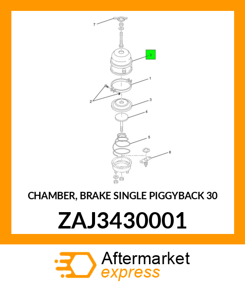 CHAMBER, BRAKE SINGLE PIGGYBACK 30 ZAJ3430001