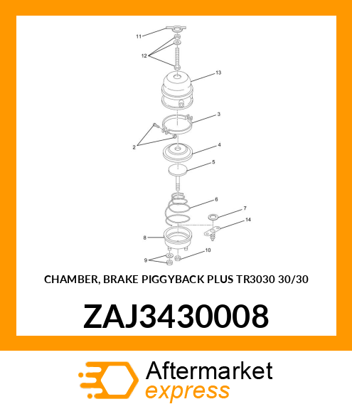 CHAMBER, BRAKE PIGGYBACK PLUS TR3030 30/30 ZAJ3430008