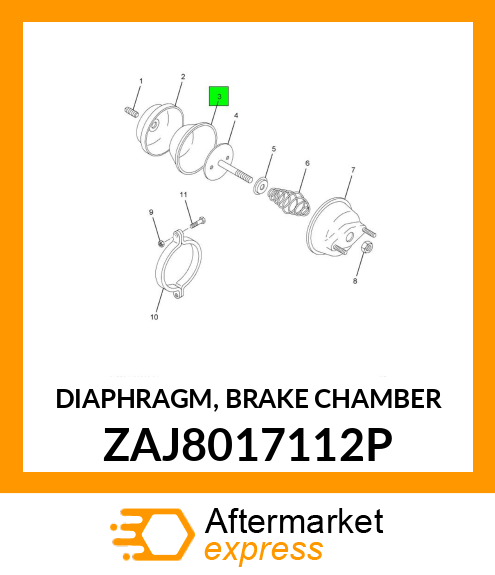DIAPHRAGM, BRAKE CHAMBER ZAJ8017112P