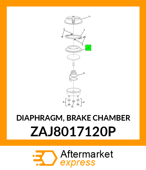 DIAPHRAGM, BRAKE CHAMBER ZAJ8017120P