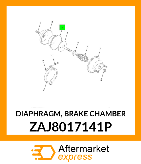 DIAPHRAGM, BRAKE CHAMBER ZAJ8017141P