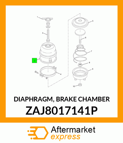 DIAPHRAGM, BRAKE CHAMBER ZAJ8017141P