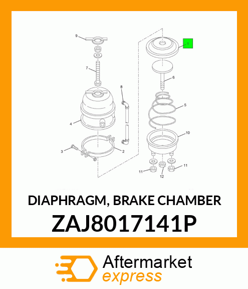 DIAPHRAGM, BRAKE CHAMBER ZAJ8017141P