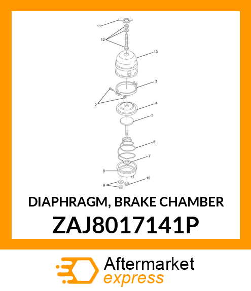 DIAPHRAGM, BRAKE CHAMBER ZAJ8017141P