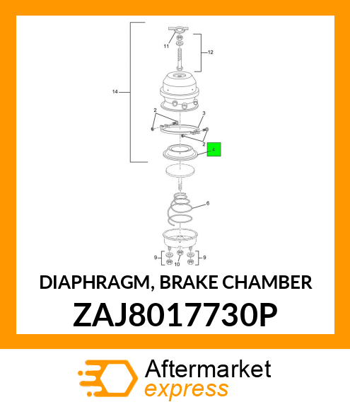 DIAPHRAGM, BRAKE CHAMBER ZAJ8017730P