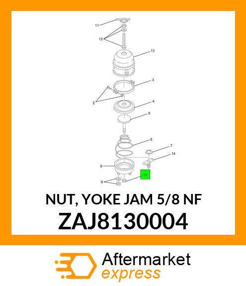 NUT, YOKE JAM 5/8" NF ZAJ8130004