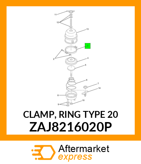 CLAMP, RING TYPE 20 ZAJ8216020P