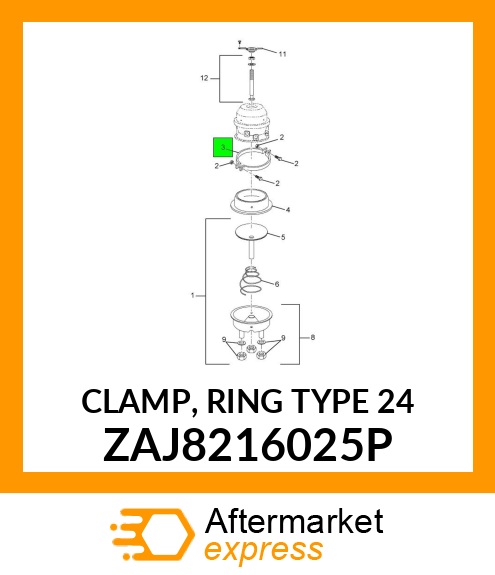 CLAMP, RING TYPE 24 ZAJ8216025P