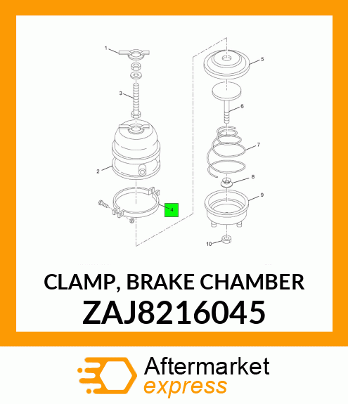 CLAMP, BRAKE CHAMBER ZAJ8216045