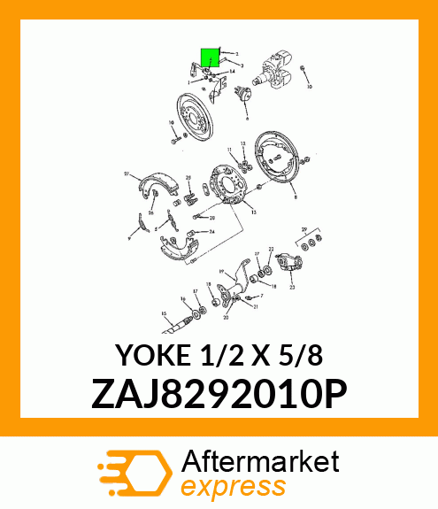 YOKE 1/2" X 5/8" ZAJ8292010P