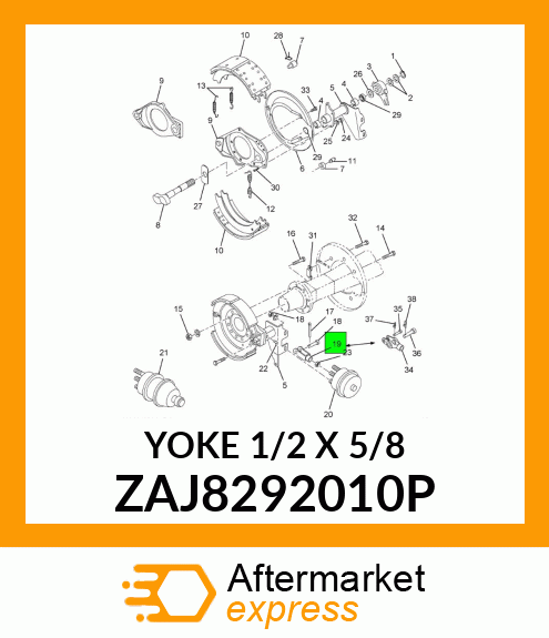 YOKE 1/2" X 5/8" ZAJ8292010P