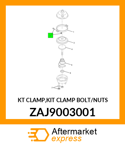 KT CLAMP,KIT CLAMP BOLT/NUTS ZAJ9003001