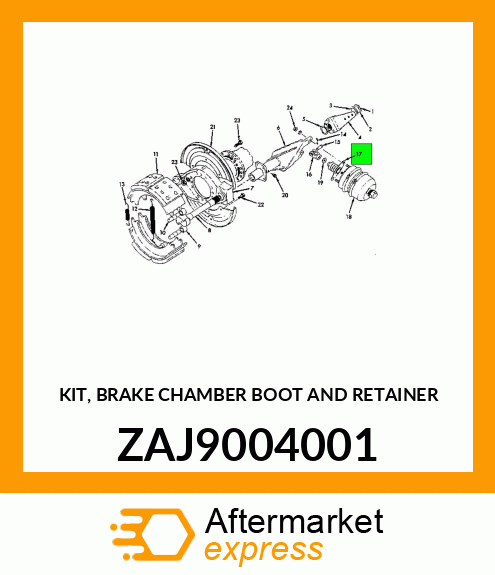 KIT, BRAKE CHAMBER BOOT AND RETAINER ZAJ9004001