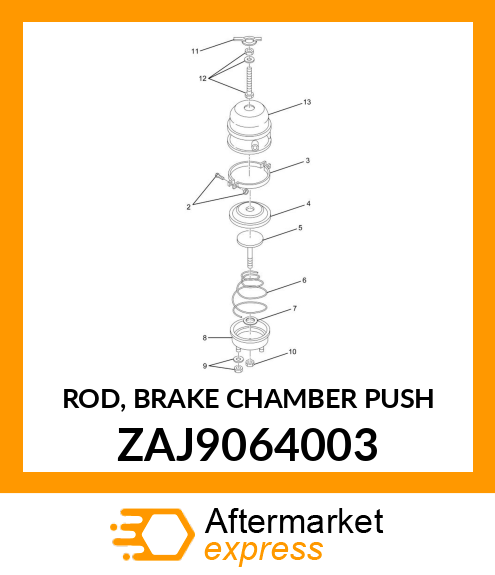 ROD, BRAKE CHAMBER PUSH ZAJ9064003