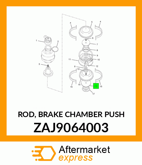 ROD, BRAKE CHAMBER PUSH ZAJ9064003