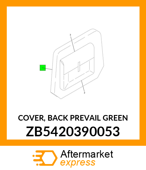 COVER, BACK PREVAIL GREEN ZB5420390053