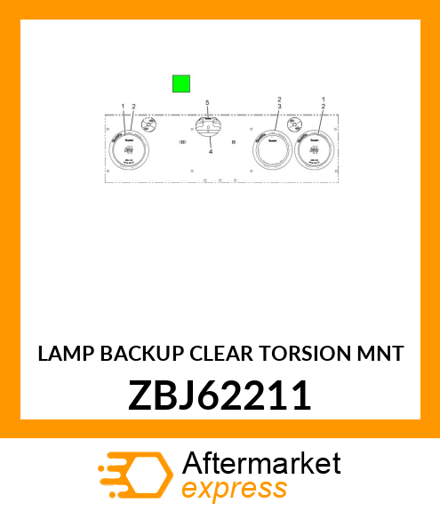 LAMP BACKUP CLEAR TORSION MNT ZBJ62211