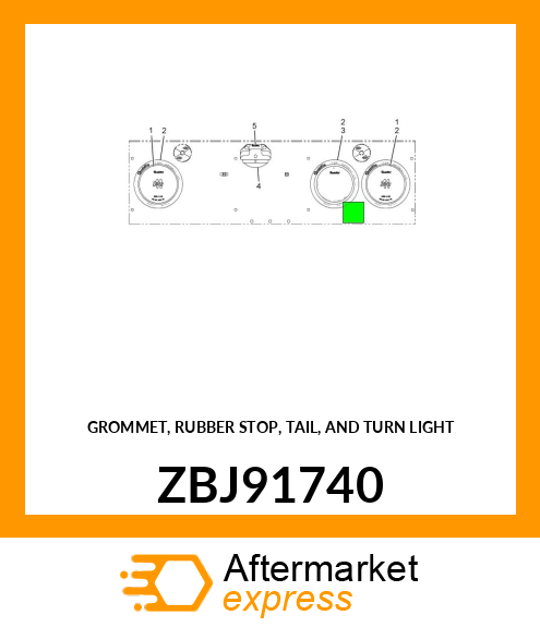 GROMMET, RUBBER STOP, TAIL, AND TURN LIGHT ZBJ91740