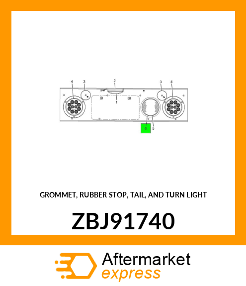 GROMMET, RUBBER STOP, TAIL, AND TURN LIGHT ZBJ91740