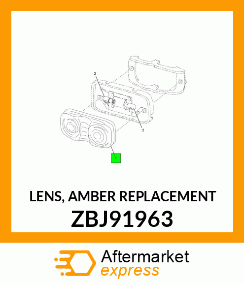 LENS, AMBER REPLACEMENT ZBJ91963