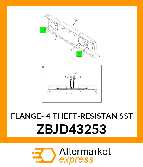 FLANGE- 4 THEFT-RESISTAN SST ZBJD43253