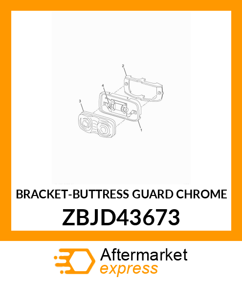 BRACKET-BUTTRESS GUARD CHROME ZBJD43673