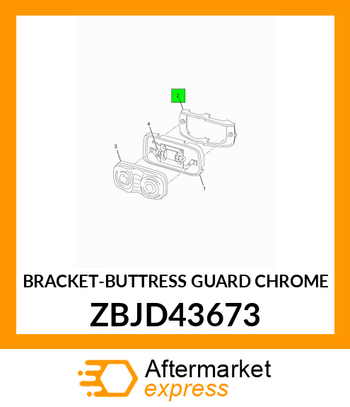 BRACKET-BUTTRESS GUARD CHROME ZBJD43673