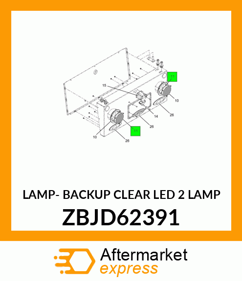 LAMP- BACKUP CLEAR LED 2 LAMP ZBJD62391