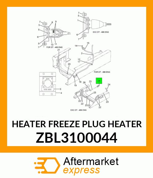 HEATER FREEZE PLUG HEATER ZBL3100044