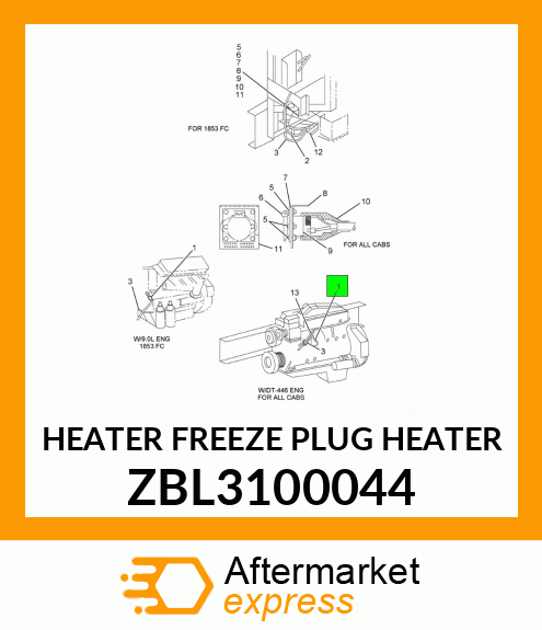 HEATER FREEZE PLUG HEATER ZBL3100044