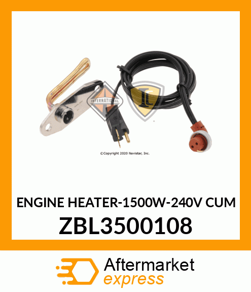 ENGINE HEATER-1500W-240V CUM ZBL3500108